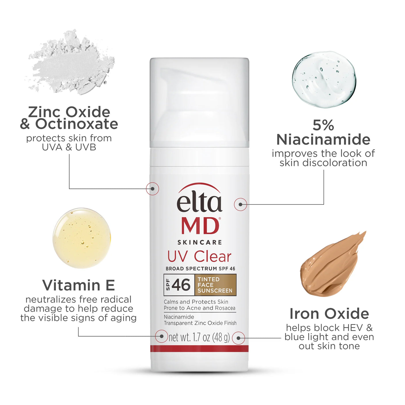 EltaMD® UV Clear Tinted Broad-Spectrum SPF 46 (Travel Size) - 0.5 fl. oz. / 14 g