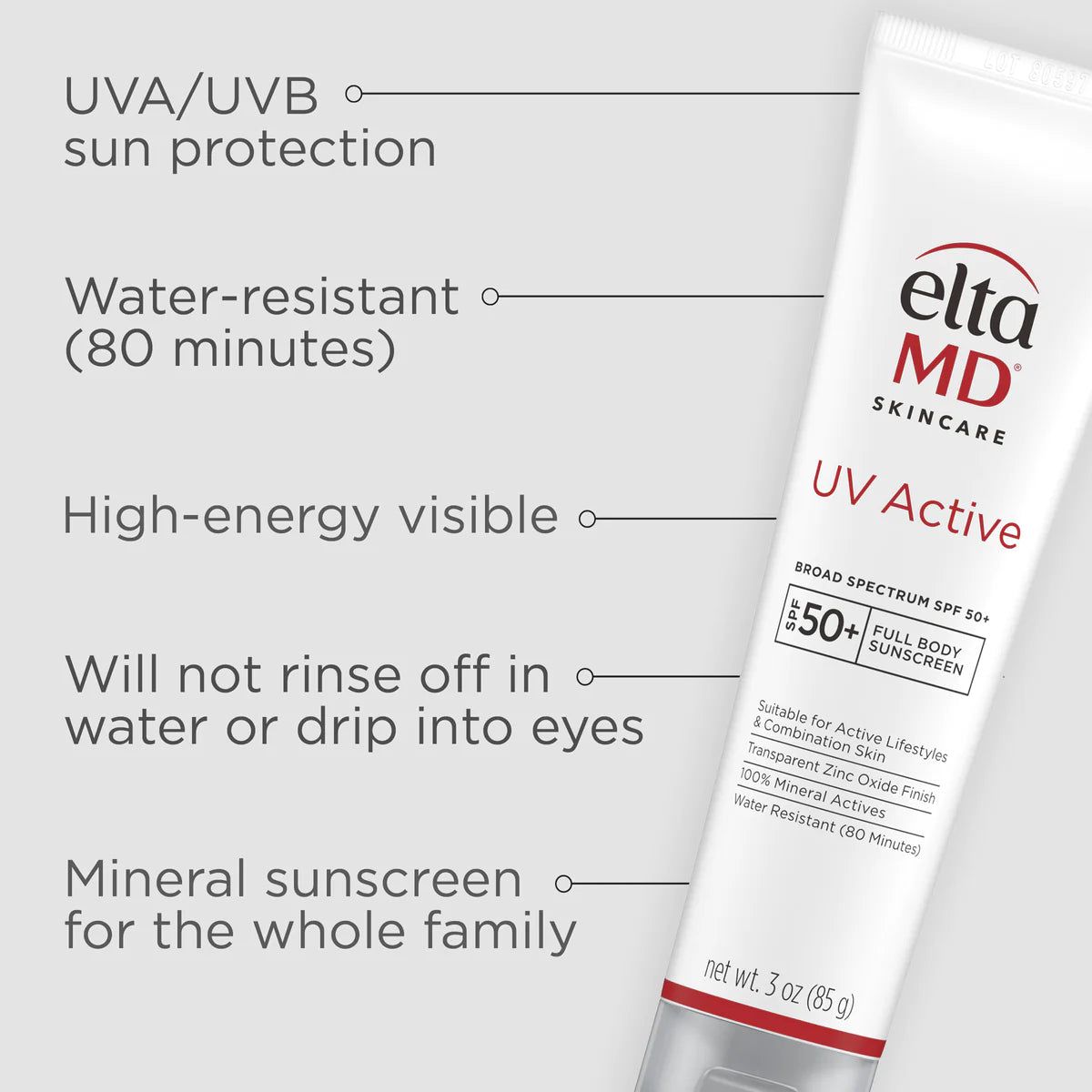 - EltaMD® UV Active Broad-Spectrum SPF 50+