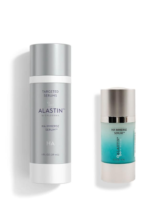 Alastin Skincare® HA (Hyaluronic Acid) IMMERSE Serum™ - 1.0 Fl. Oz. 29.6 mL + Travel Size -0.5 oz GWP bundle