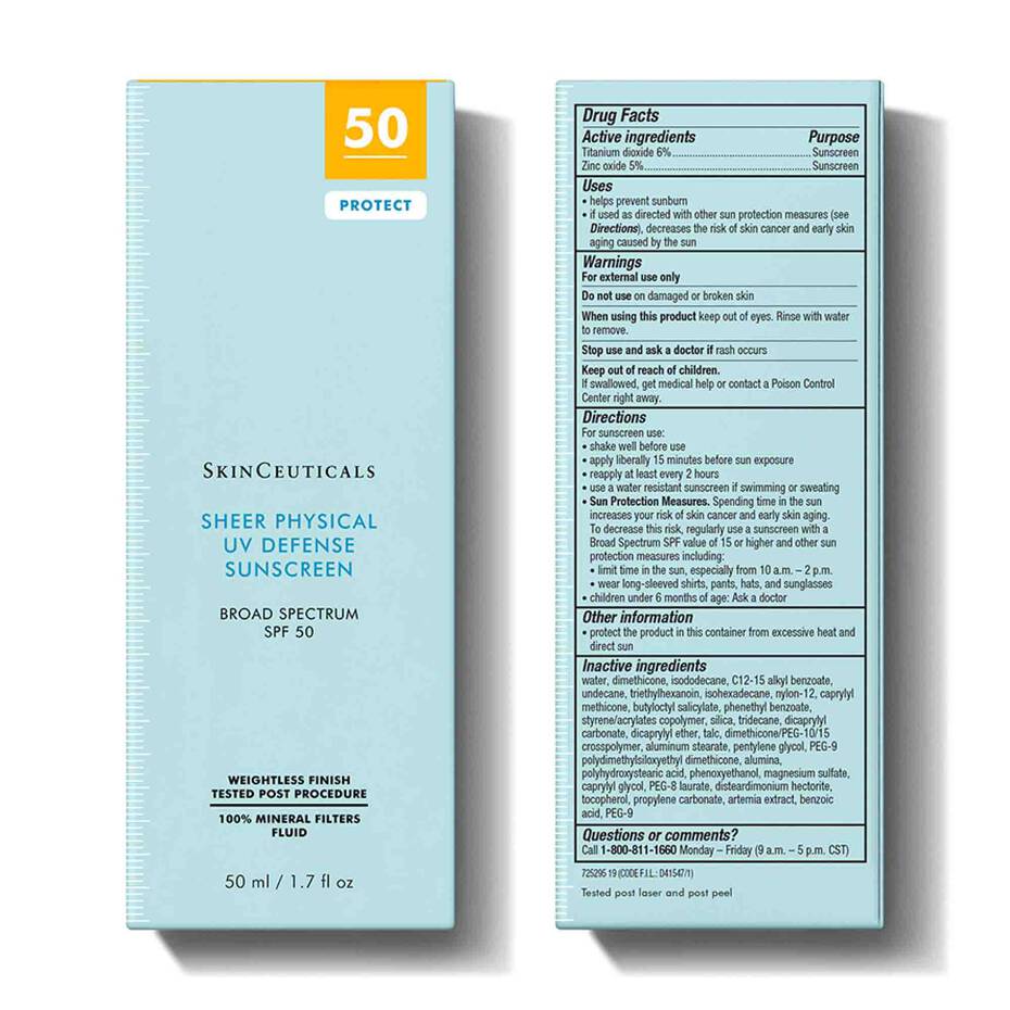 SkinCeuticals SHEER PHYSICAL UV DEFENSE SPF 50 - 50ml