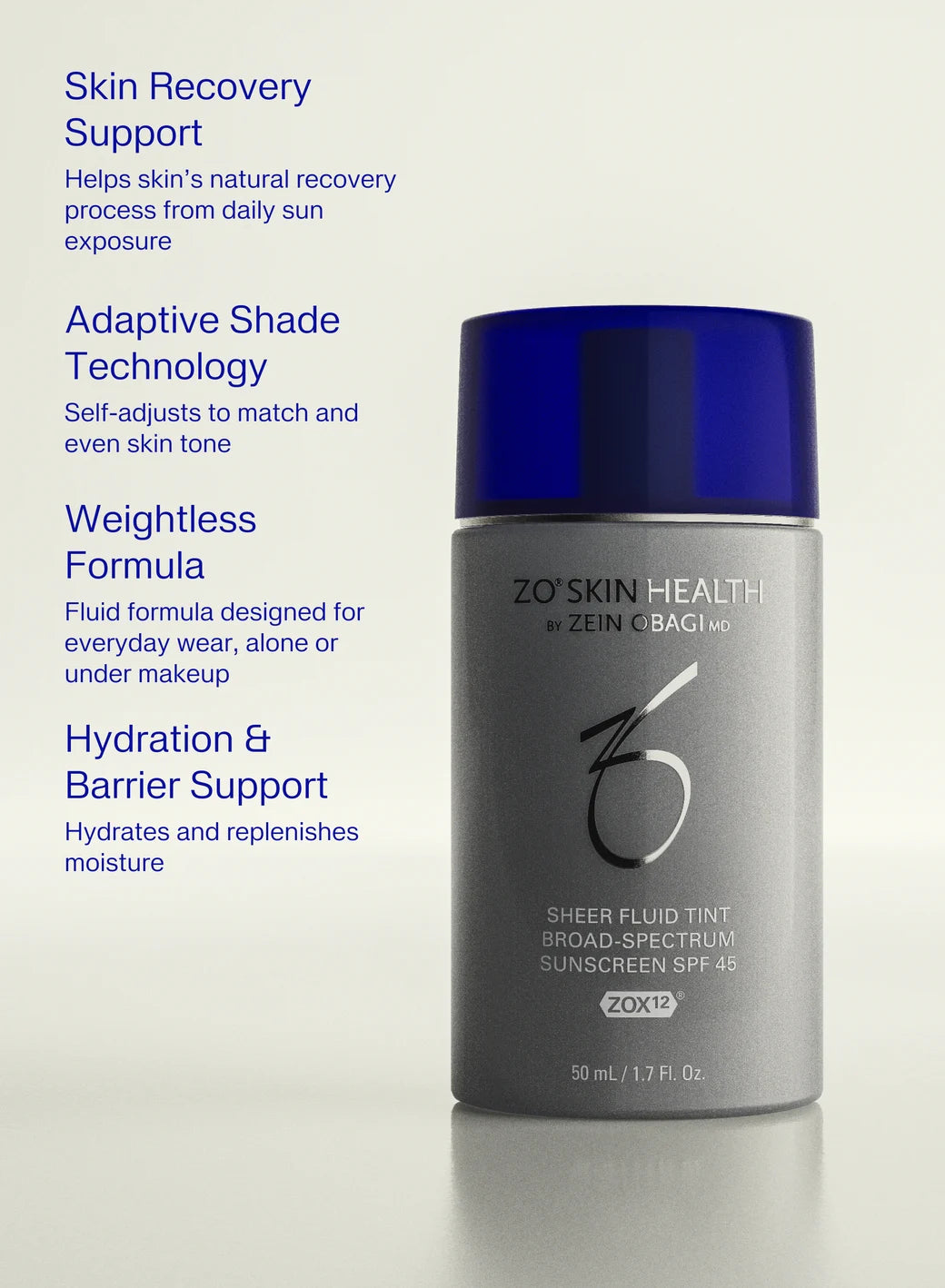 ZO® SKIN HEALTH Sheer Fluid Tint Broad Spectrum SPF 45- 50 ml / 1.7 oz. (Light Medium)