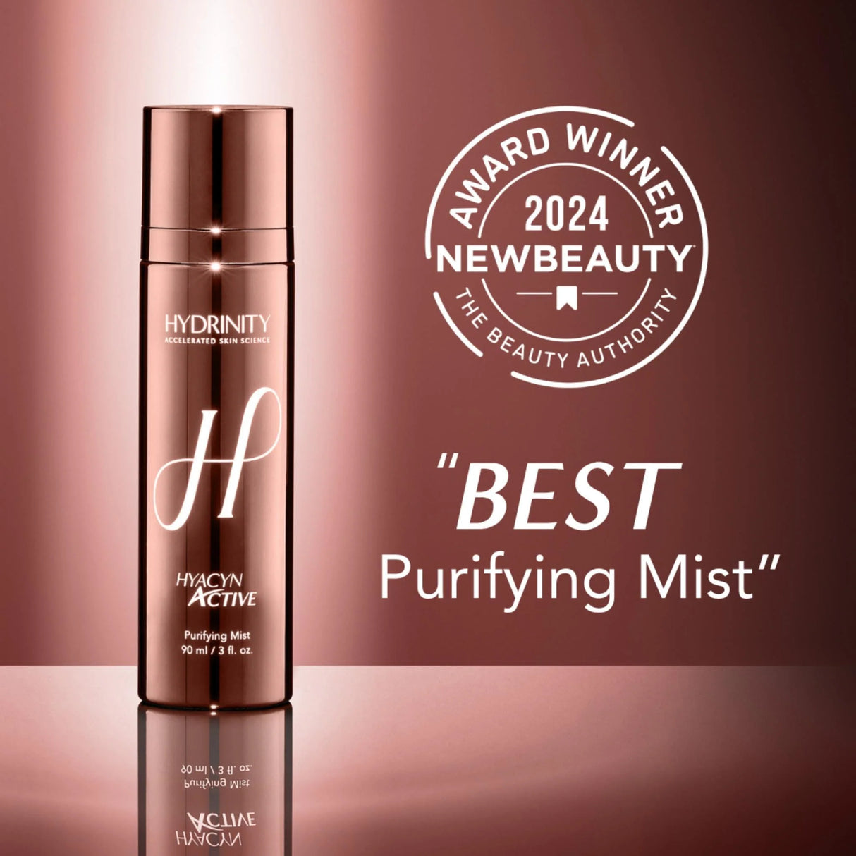Hydrinity® Rose Gold Hyacyn Active Purifying Mist 90 ml / 3 fl.oz (Limited Edition)