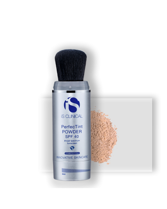 iS Clinical PerfecTint Powder SPF 40 (brush with 2 qty 3.5 g) - PerfecTint Deep