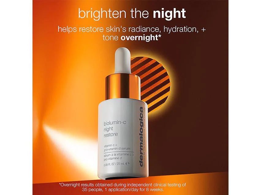 Dermalogica BioLumin-C Night Restore Serum (travel size) - 0.10 fl oz / 3 ml