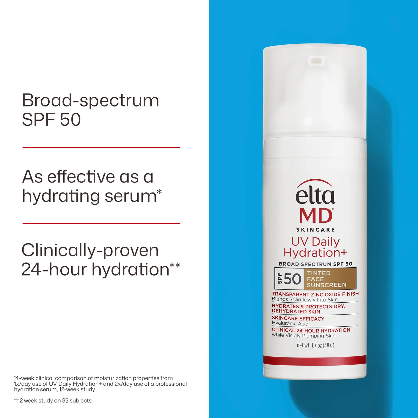 EltaMD® UV Daily Hydration+ Tinted SPF 50  - 1.7 fl. oz. / 48 g