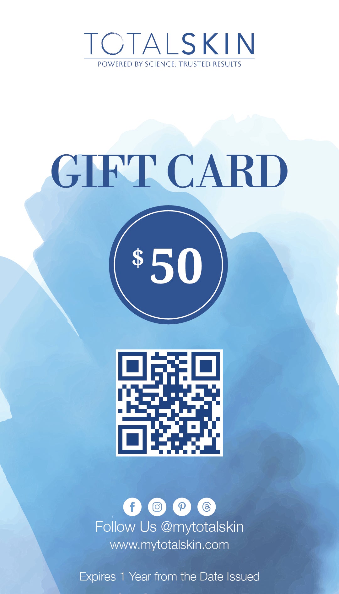 TOTALSKIN GIFT CARD $50