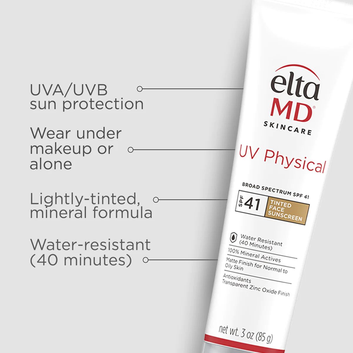 - EltaMD® UV Physical Broad-Spectrum SPF 41 (Tinted)