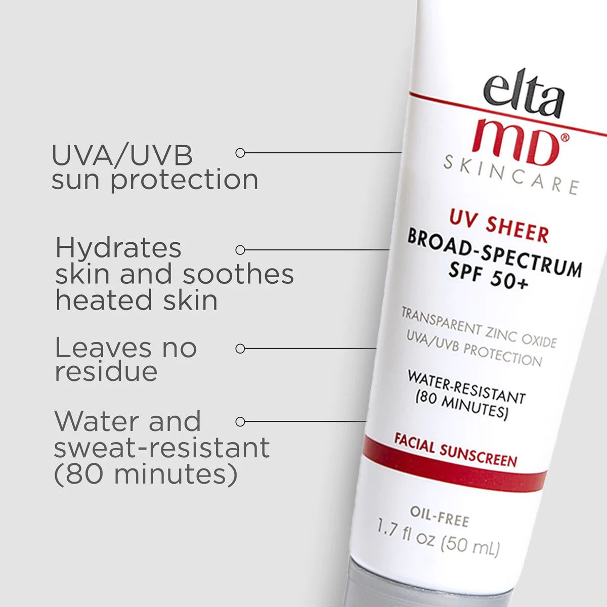 - EltaMD® UV Sheer Broad-Spectrum SPF 50+ 1.7 oz