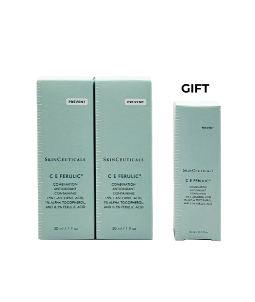 Skinceuticals C E Ferulic Bundle - 1 fl. oz. (x 2) + Skinceuticals C E Ferulic 15 ml (Travel Size) GWP