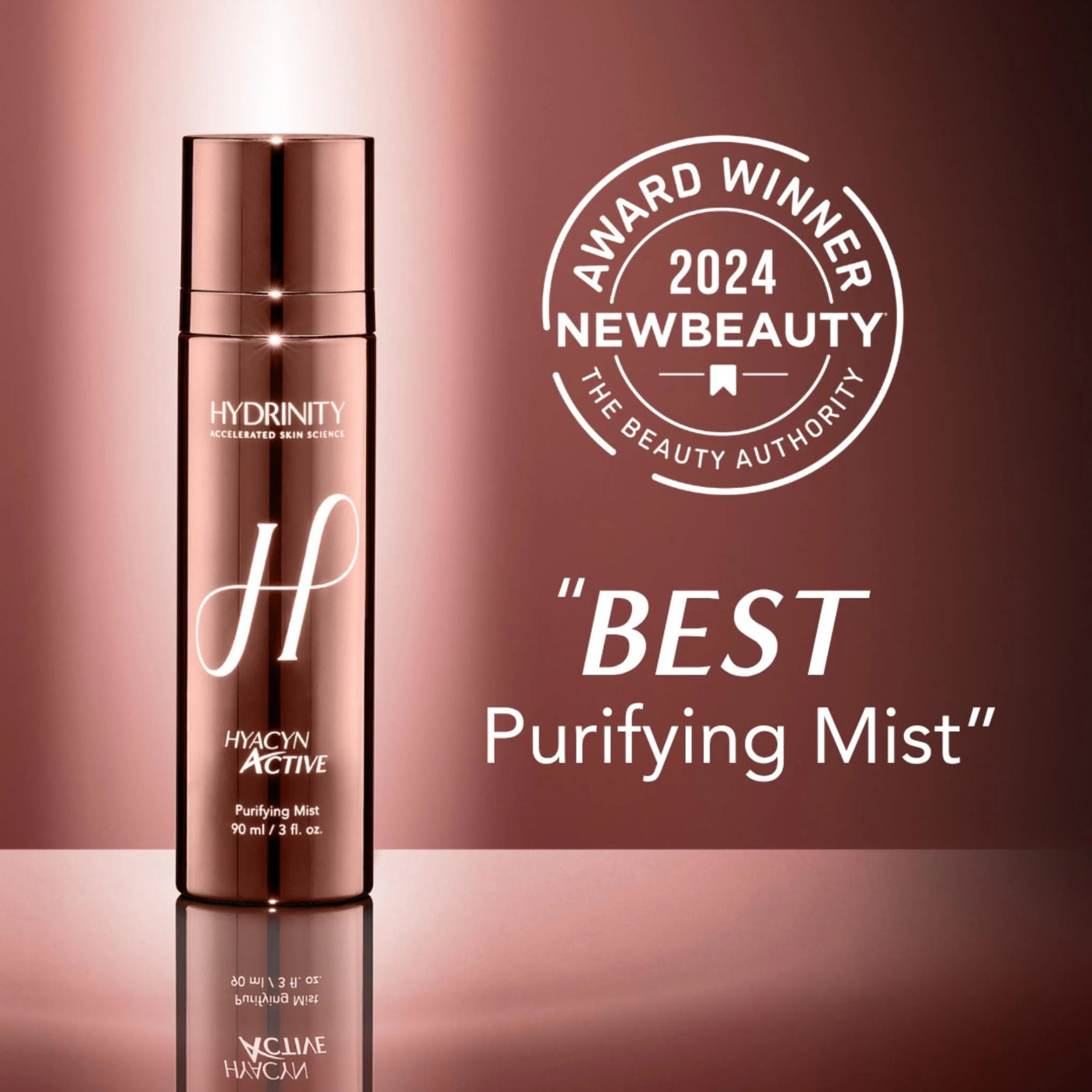 Hydrinity® Rose Gold Hyacyn Active Purifying Mist 90 ml / 3 fl.oz  (Limited Eddition)