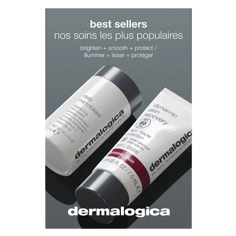 Dermalogica Best Sellers Kit: daily microfoliant 4g, dynamic skin recovery 7ml